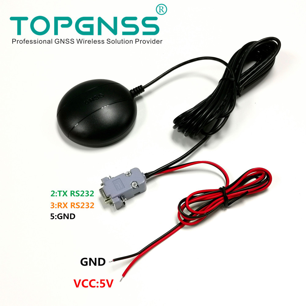 10HZ DB9母头DIY外部供电NMEA0183 RS232协议GPS北斗模块接收器