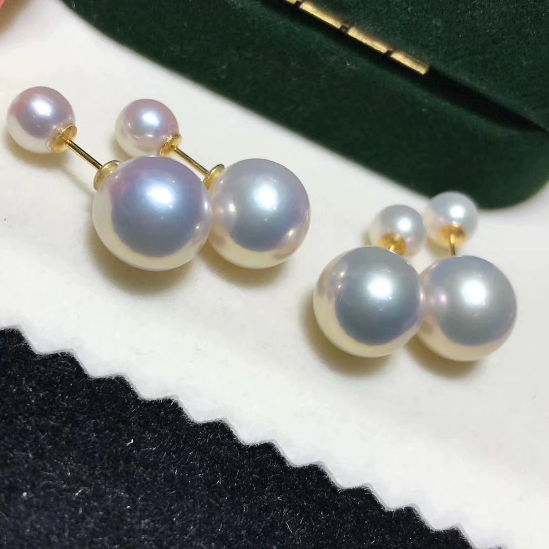 Серьги из жемчуга, фурнитура, 6-7мм, 10-11мм, серебро 925 пробы
