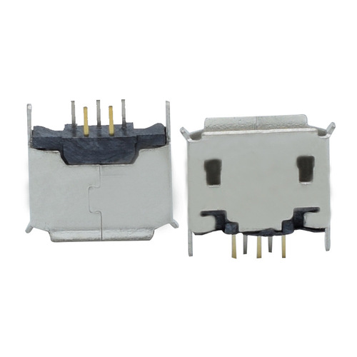Supply micro vertical plug-in connector Android micro5P 180 degree vertical stick USB female connector