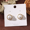 Advanced fashionable universal earrings from pearl, flowered, high-quality style, internet celebrity