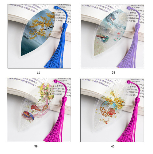 2pcs leaf vein bookmark aestheticism series customized logo chinese style Gift bookmarks