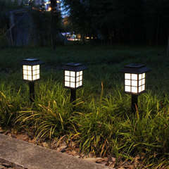 Outdoor solar lawn lamp ground pole lamp waterproof small yard decoration garden villa courtyard lamp dual-purpose lamp