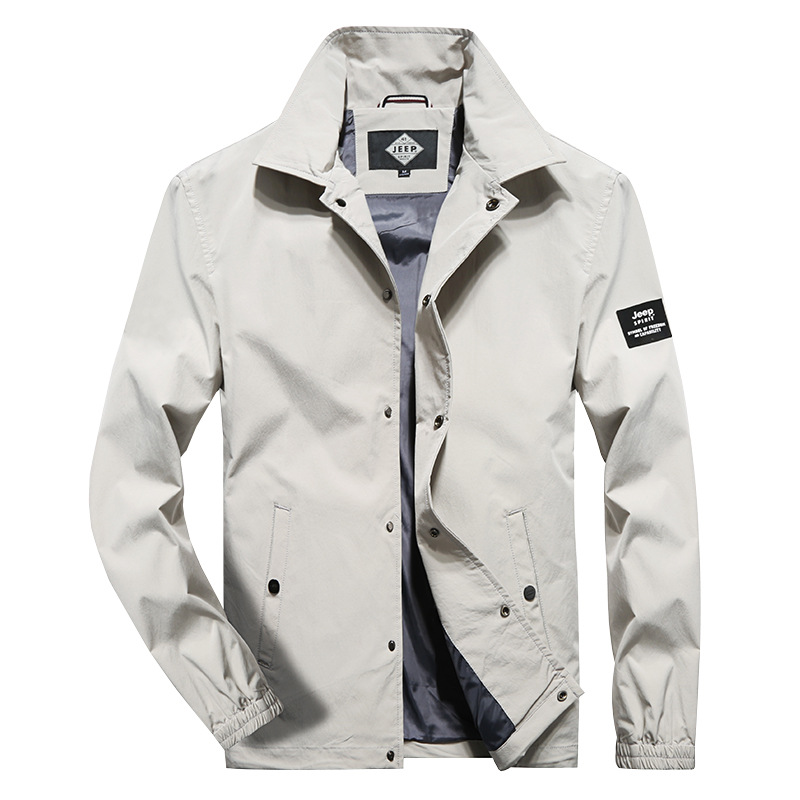 Amazon primavera y otoño chaqueta de los hombres nueva al aire libre más tamaño casual chaqueta de solapa de los hombres chaqueta suelta comercio exterior
