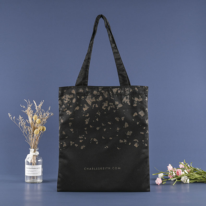 创意个性广告手提帆布袋黑色购物棉布袋定 制印花帆布包女单肩