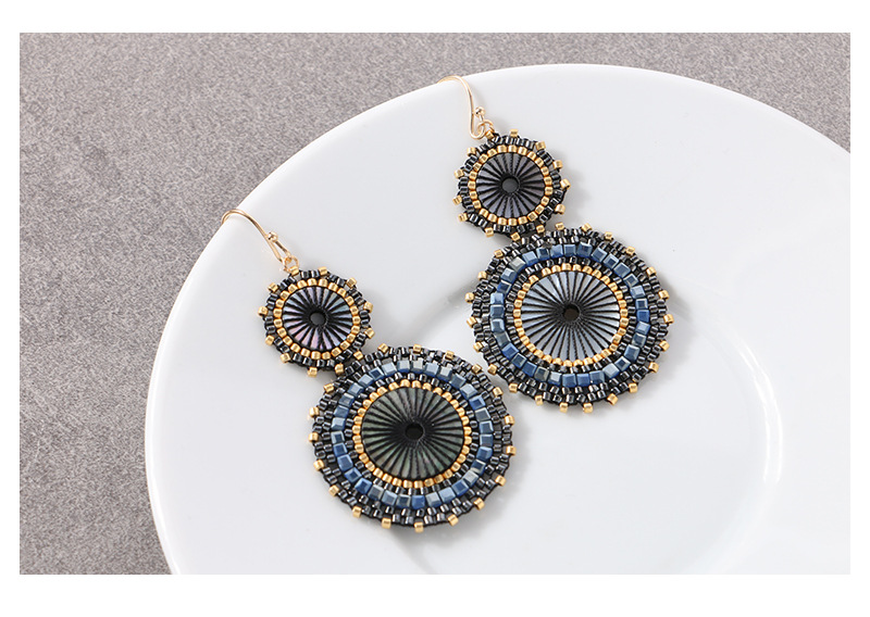 Women'S Gender 1 Pair Retro Bohemian Round Seed Bead Drop Earrings