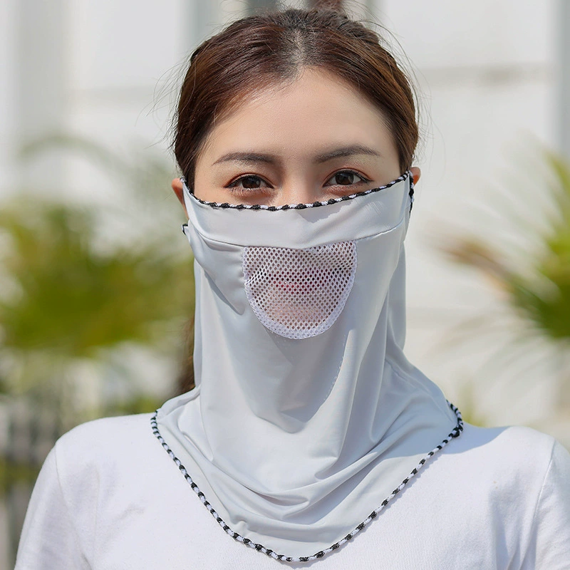 Triangular summer medical mask, thin scarf, veil, sun protection, with neck protection