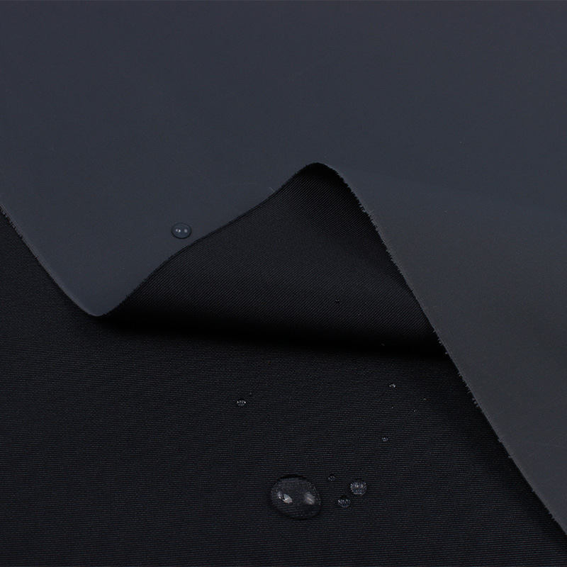 现货320D涤纶塔丝隆PVC压延横纹牛津布藏青色箱包手袋涤纶布料