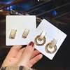 Silver needle, advanced earrings, silver 925 sample, 2020 years, Korean style, cat's eye, high-quality style, simple and elegant design, internet celebrity