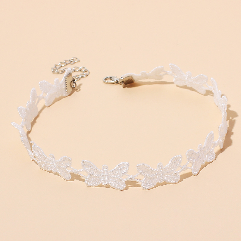 Travel Occasion Vacation Simple Style Flower Cloth Woven Chain Choker Wholesale