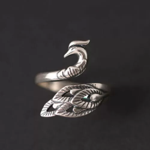 Creative retro Phoenix, adjustable ring, peacock