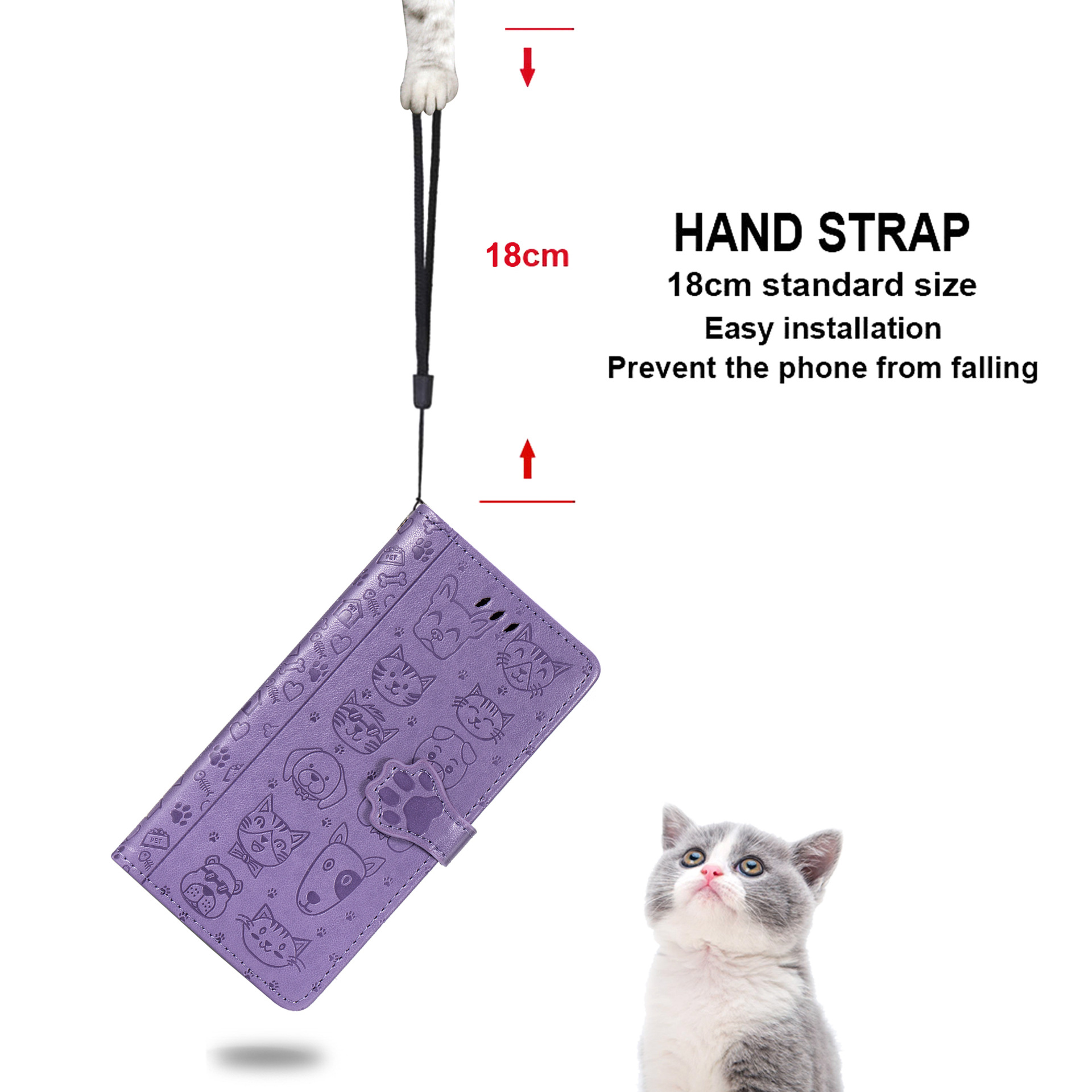 Embossed Leather Phone Case Wallet Card Holder For Iphone_voghion.com