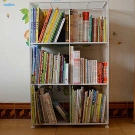 新品铁艺儿童绘本书架拼图杂志柜 学多层玩具收纳置物架促销