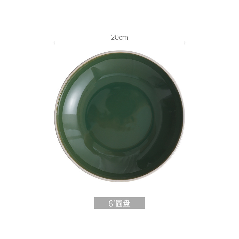 INS nórdico creativo tazón de cerámica y combinación de platos desayuno doméstico tazón de arroz tazón de fideos tazón de sopa Hotel plato occidental traje