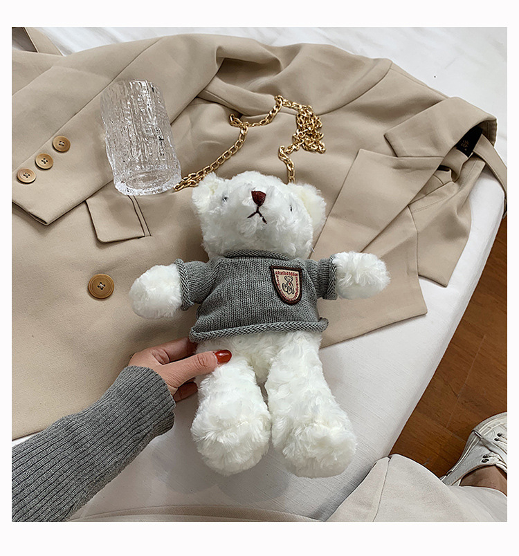 Korea Cute  New Bear Doll Chain Bag display picture 6