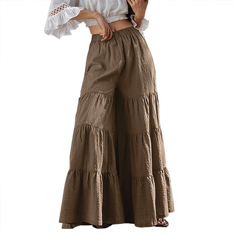 Cross border European and American Amazon express wish women's pants stitching thin cake skirt pants women's pants