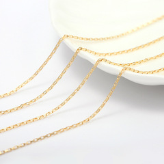 眾興飾品新款純銅鍍14k金鍊條diy項鍊飾品配件手工材料廠家直銷