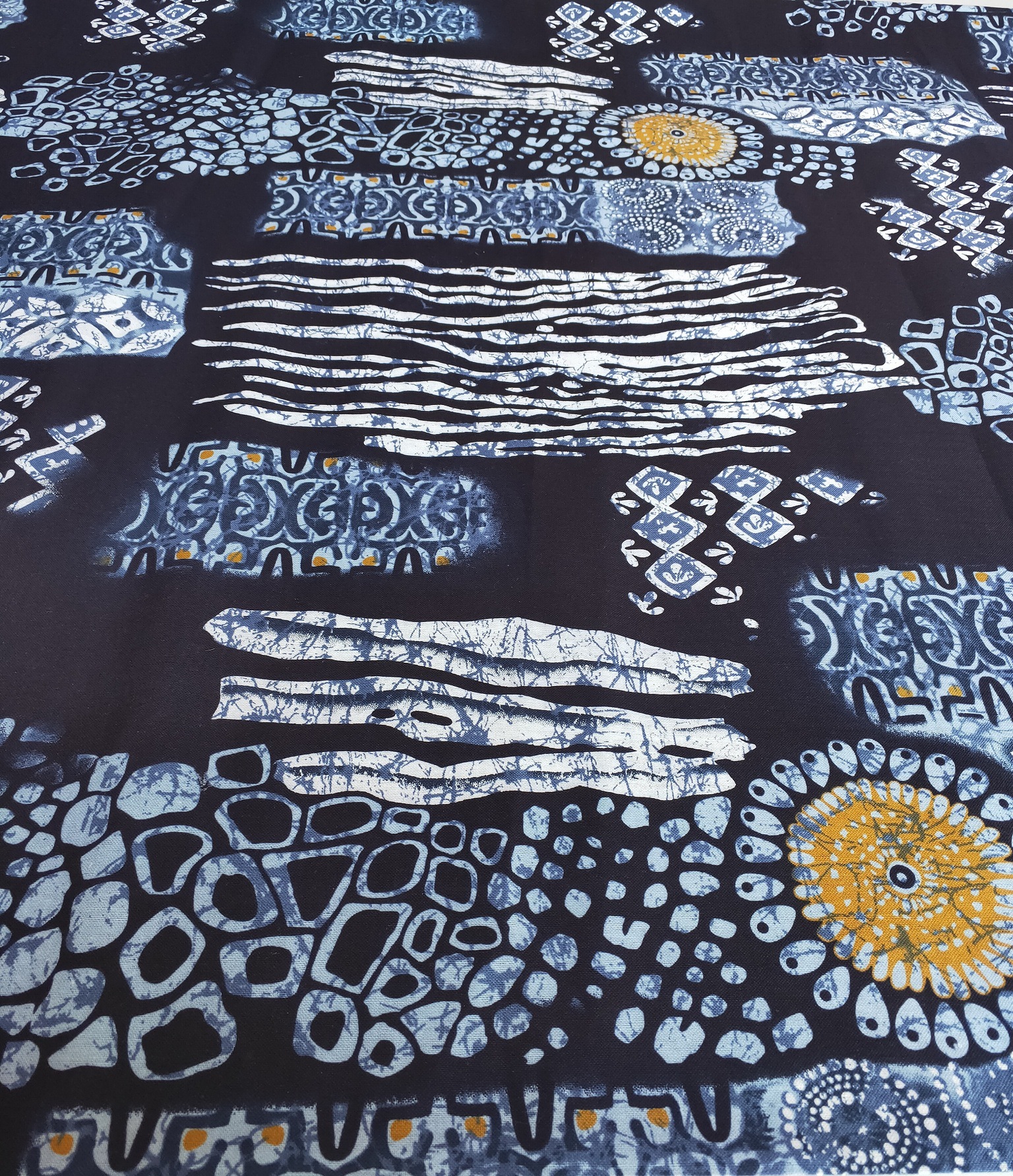 Chinese style cotton and linen traditional printing and dyeing blue calico tablecloth cotton and linen for retro ethnic clothing 3