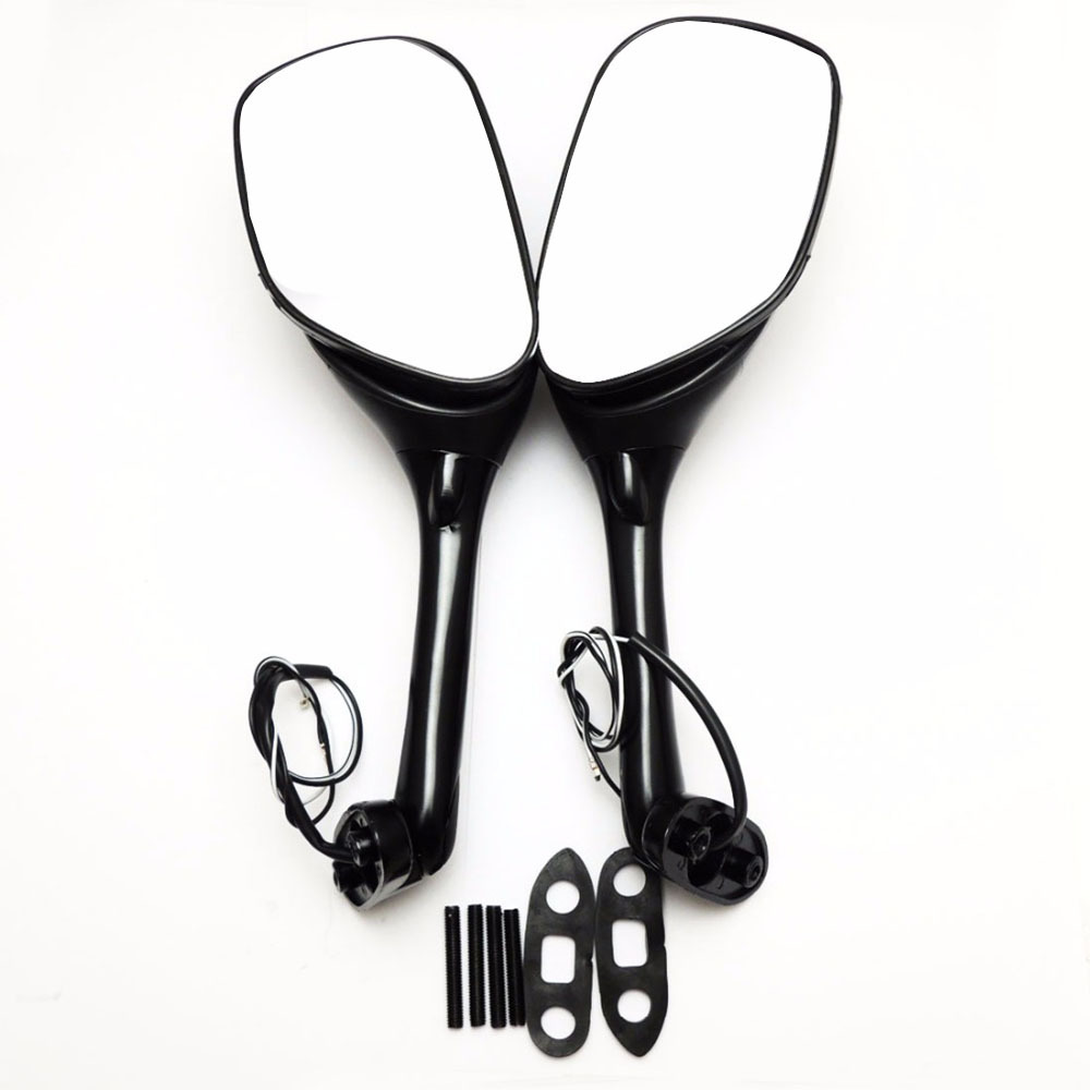 Espejo retrovisor de la motocicleta con reflector de luz LED adecuado para Suzuki GSXR600 espejo retrovisor del coche deportivo con luces dobles