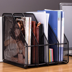 Office supplies four-link multi-layer metal iron mesh file rack desktop organizer clip student information storage box file box