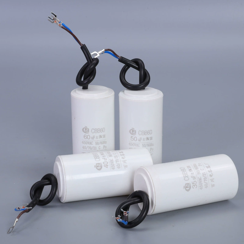 CBB60 45UF 450V двигатель водяной насос конденсатор воздушный компрессор операция Запуск конденсатор