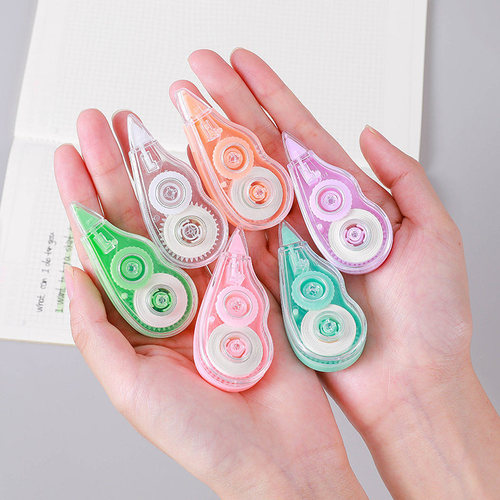 Creative correction tapes, student stationery, school supplies, cartoon portable correction tapes, 6 pack mini smooth correction tapes
