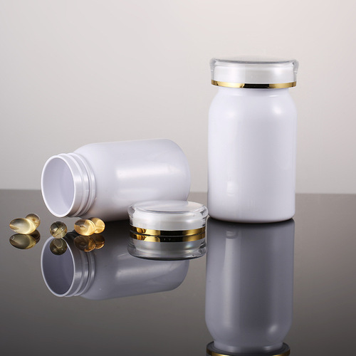 Vitamin C Tablets Bottle, PET Plastic Large Capacity Health Supplement Bottle 275ML Sealed Capsule and Tablet Bottle