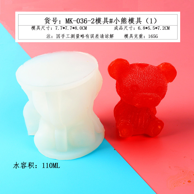 Oso cubo de hielo molde red Oso de hielo café molde de silicona shapedog hipopótamo leche té bebida molde de chocolate