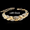 Woven jewelry for bride, crystal bracelet, 750 sample gold, wholesale