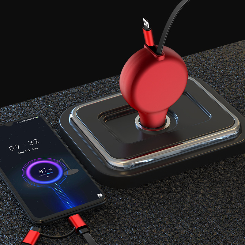 Direktes PD skalierbares Autoladegerät, schnell, eins bis drei, zwei QC3.0-Blitzladekonverter_voghion.com