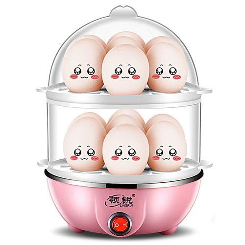 Lingrui's new single-layer small gift egg steamer, boiled egg home breakfast machine, egg boiler