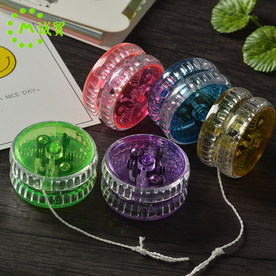 led闪光溜溜球跨境儿童发光悠悠球塑料带离合拉线yoyo球加工定制
