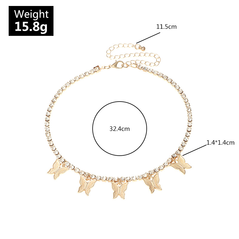 Fashion Jewelry Super Fairy Clavicle Chain Necklace Simple Single-layer Diamond Necklace Wholesale Nihaojewelry display picture 2