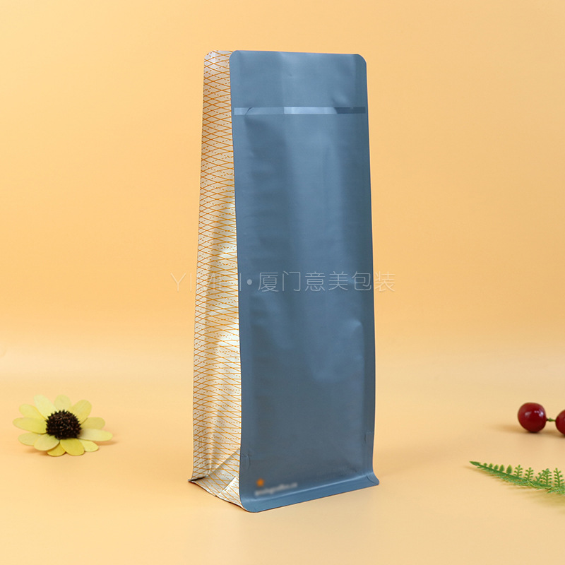 厂家直销高阻隔铝箔袋 休闲食品通用包装袋八边封镀铝食品自立袋