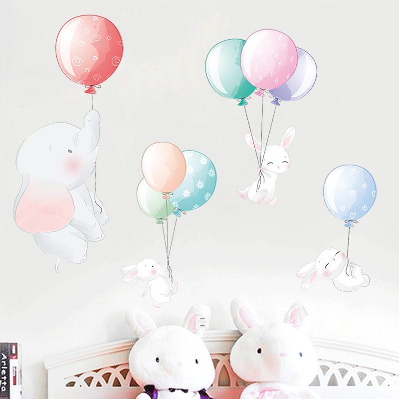 Neuer Cartoon Ballon Elefant Wandaufkleber display picture 4