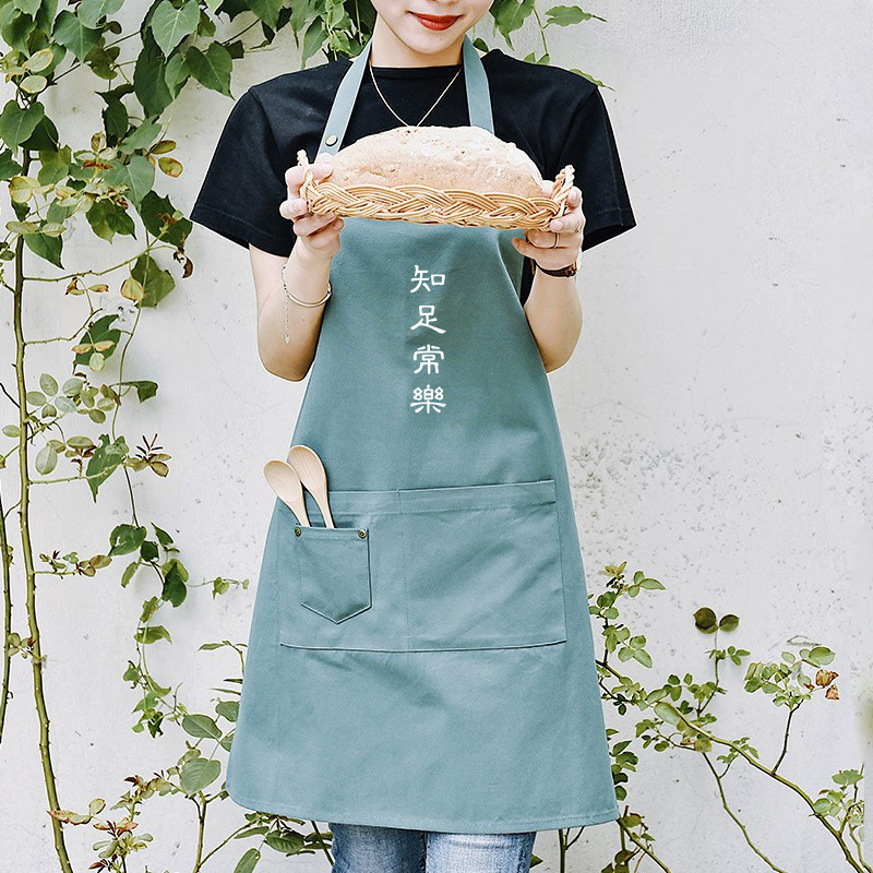 INS Nordic delantal de algodón casa simple Corea cocina moda personalidad hombres y mujeres adultos monos creativos