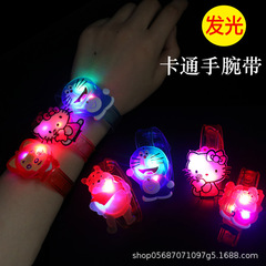 Glitter wrist strap Glowing cartoon bracelet Glowing watch strap Cartoon bracelet flash toy manufacturer wholesale
