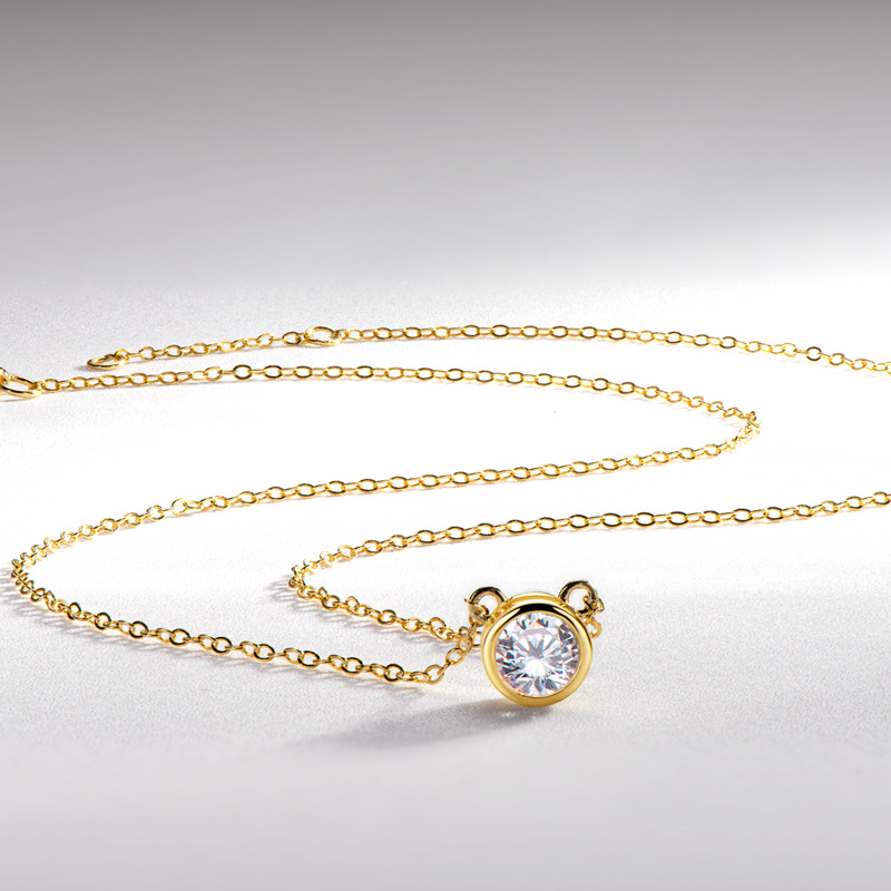 Trendy S925 Silver Necklace Chain with Moissanite Pendant for Women - Fashion Design Ins Style Silver Jewelry pendant necklace for women pendant necklace pendant necklace pendant design