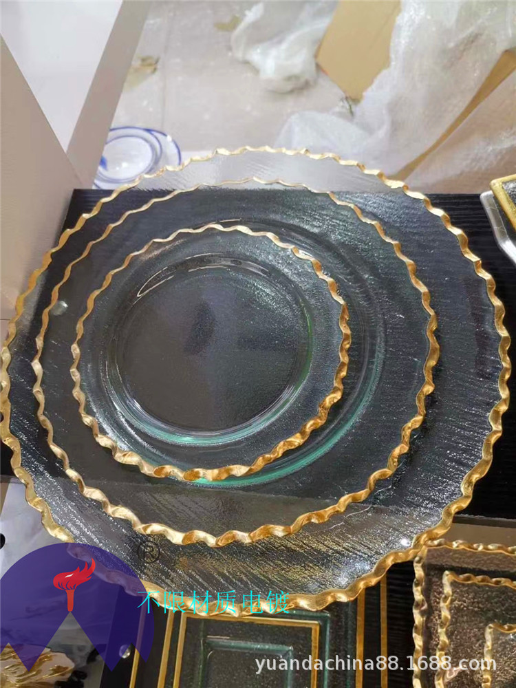 玻璃电镀加工杯子果盘烟枪花瓶镀膜七彩茶色琥珀色可批量生产