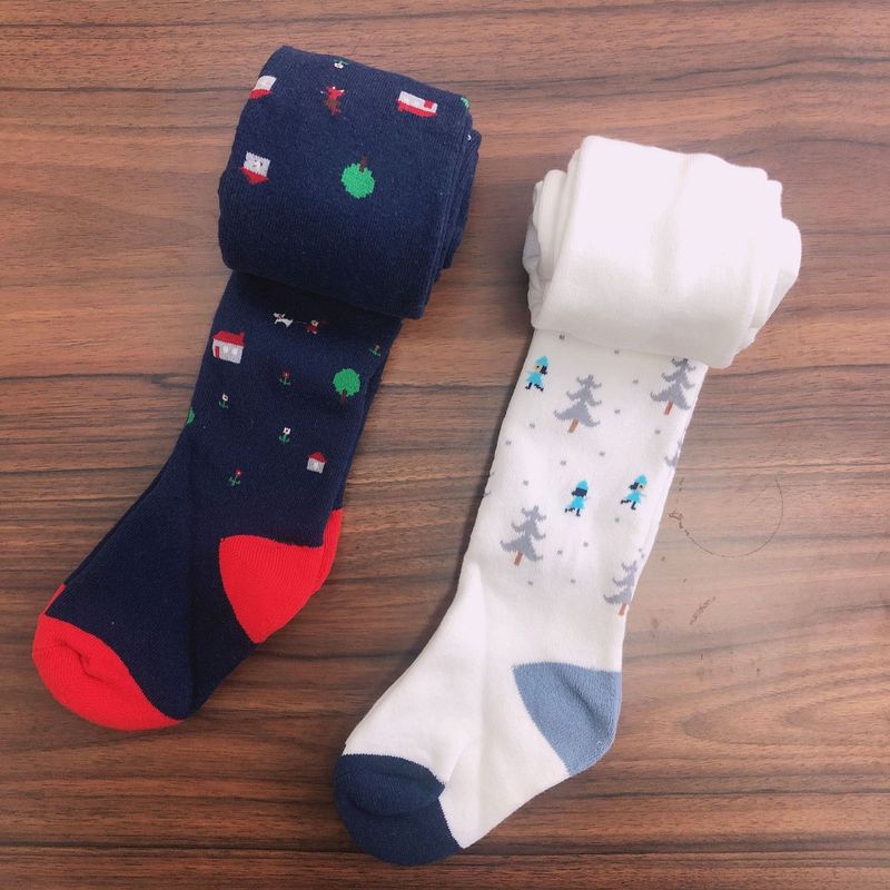 (Japanese spot) famili autumn and winter Christmas children's pantyhose, super beautiful color fairy tale style