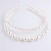 Headband from pearl handmade, beaded bracelet, hair mesh, white hair accessory, simple and elegant design, internet celebrity