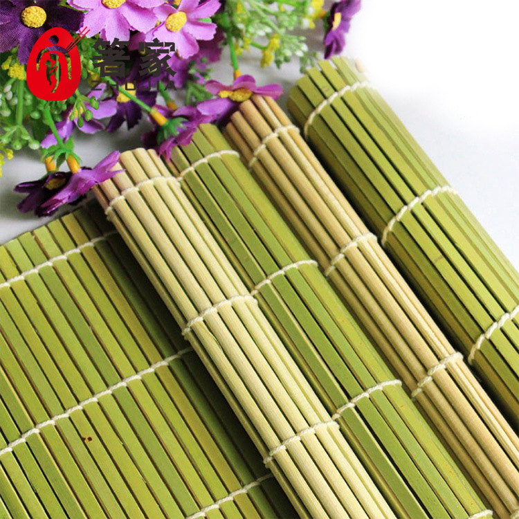 Sushi roll curtain, green bamboo curtain, handmade woven Japanese food tool, nori wrap sushi bamboo curtain, sushi curtain, sushi mat 