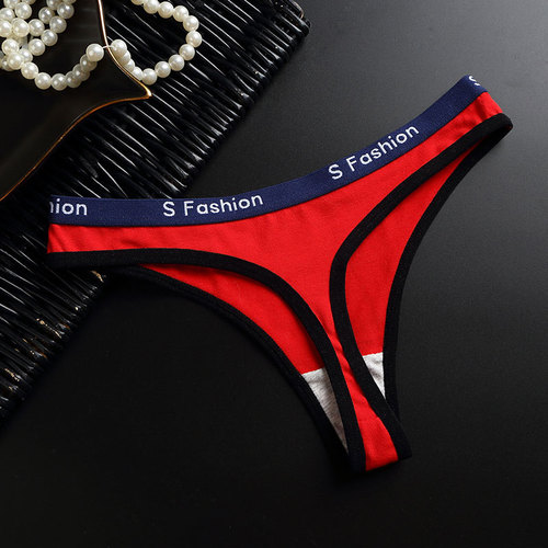 厂家直销 纯棉丁字裤女性感欧美低腰无痕隐形运动健身t裤女士内裤