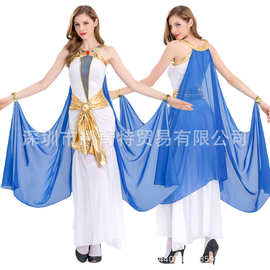 cosplay万圣节服装服女神晚礼服 女王装拉丁舞长裙DS演出服
