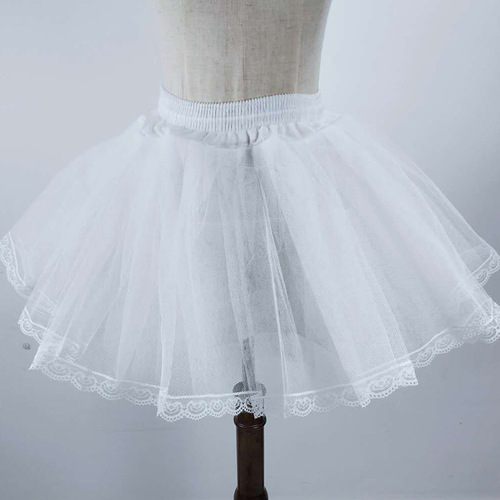 Three layers of hard mesh and soft support with lace and boneless children's panniers for performance girls' tutu skirt bottom panniers