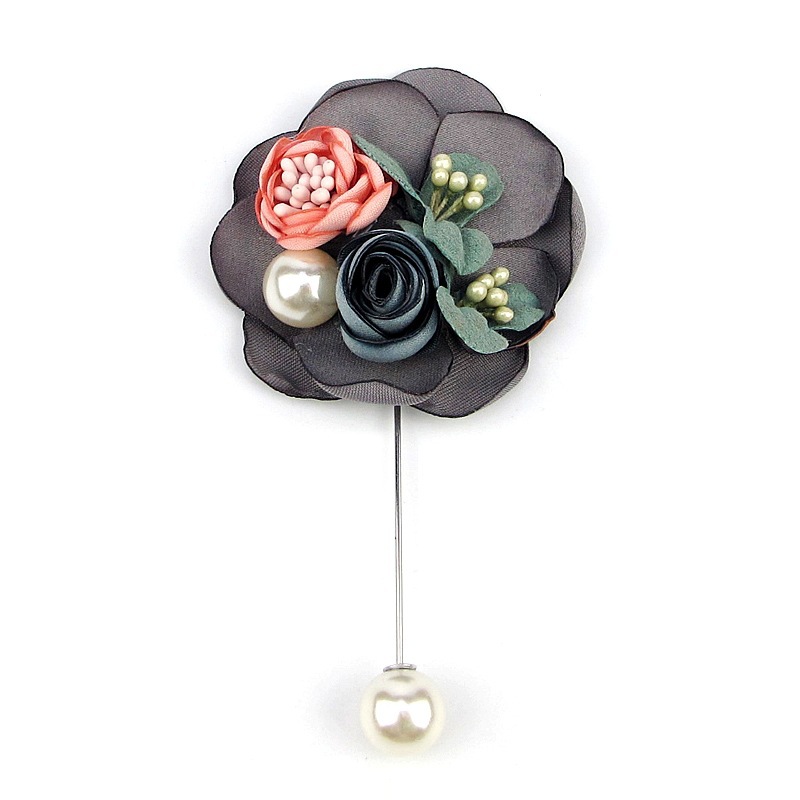 Main Stabilisé Fil Rose Cristal Broche Robe Costume Unisexe Corsage Broche Écharpe Pin Vêtements display picture 4