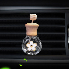Creative Flower Car Air Freshener Empty Bottle Glass Vent Air Freshener Bottle Clip Cute Car Interior Decor Car Fragrance Clip
