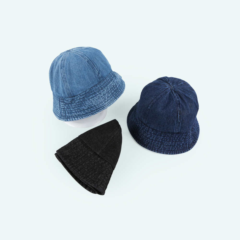 New Korean Denim Solid Color Cowboy Fisherman Hat Wholesale Nihaojewelry display picture 11