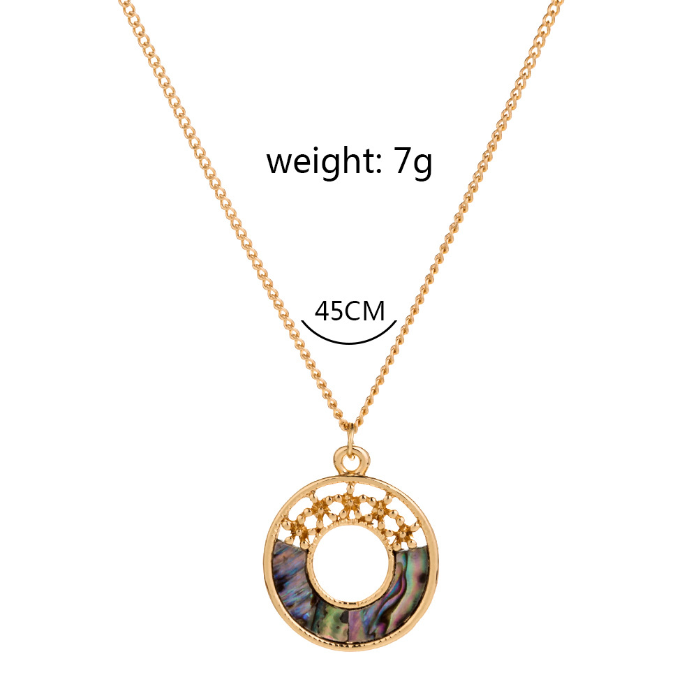 Fashion Design Natural Abalone Shell Geometric Alloy Pendant For Women Jewelry display picture 17