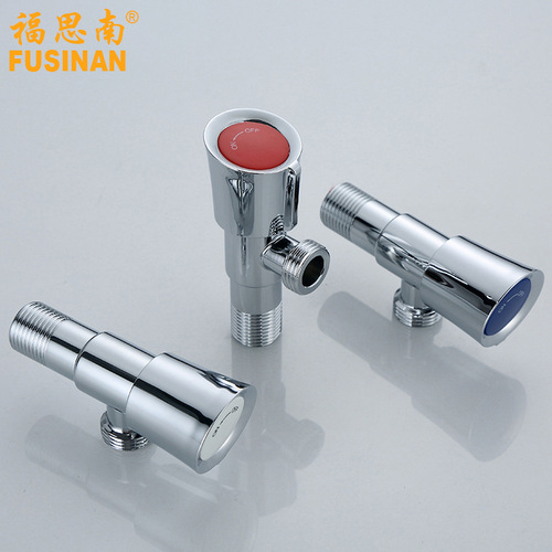 Factory Direct Sale Electroplated Stainless Steel Triangular Valve DN15 Toilet Octagonal Water Stop Valve Hot and Cold 4/8-inch Angle Valve