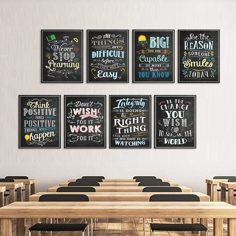 Амазон Горячая продажа Blackboard Вдохновляющий постер Постер Слава, офисная картина на холсте Для класса Комната для занятий Декор Картина оптом